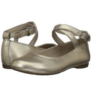 BRAND NEW- Elephantito Gold French Ballet Flats Size 2‎ Tried On